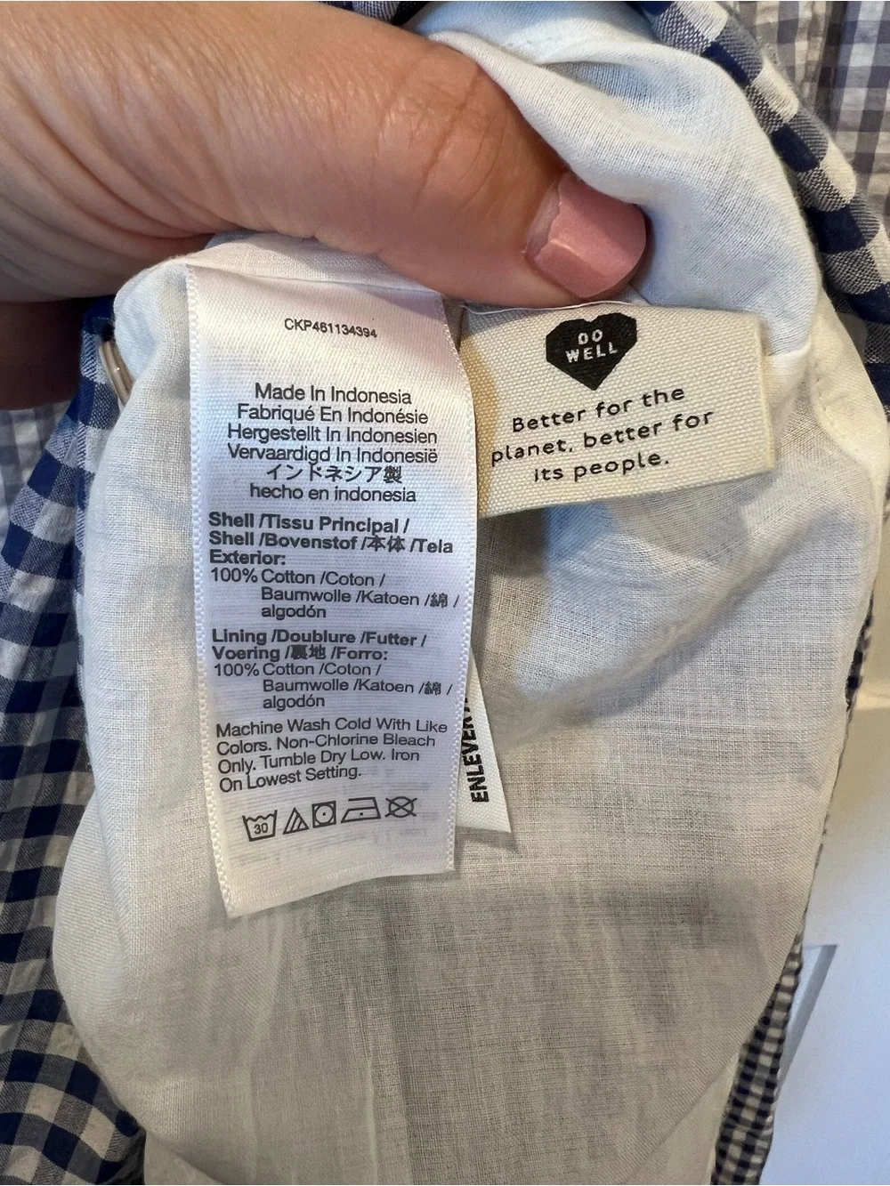Madewell Patchwork Gingham Midi Dress - Picture 8 of 9